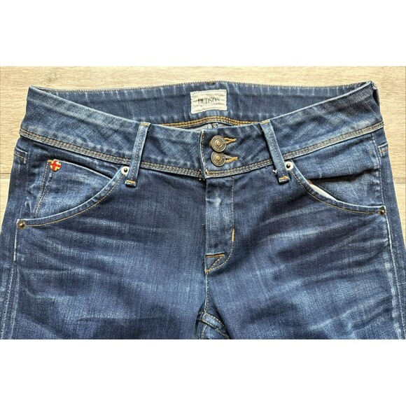 Hudson Collin Skinny Jean Size 26 Back Flap Pocket Dark Wash - Picture 3 of 9